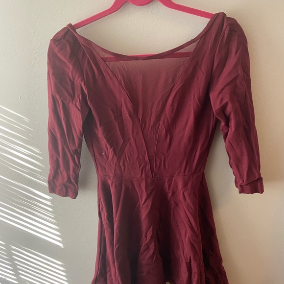 American Apparel Mesh Low Cut Stretchy Long Sleeve Dress. Size L. - Picture 2 of 3